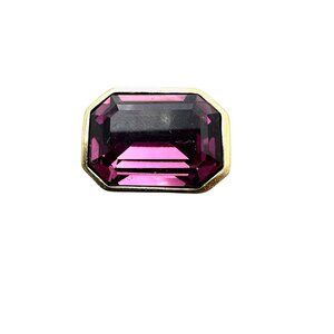 Heidi Daus Purple Blue Crystal Bronze Statement Ring Size 6